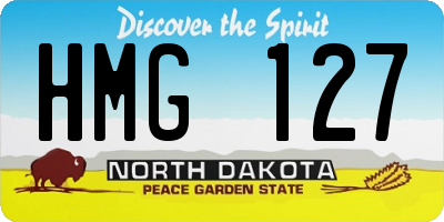 ND license plate HMG127