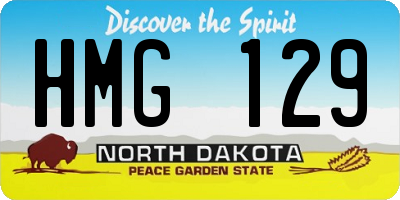 ND license plate HMG129