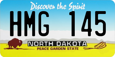 ND license plate HMG145