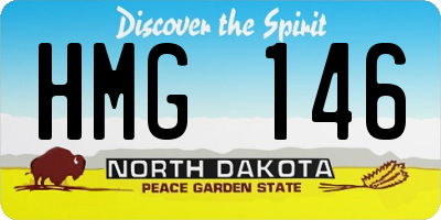 ND license plate HMG146