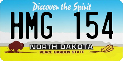 ND license plate HMG154