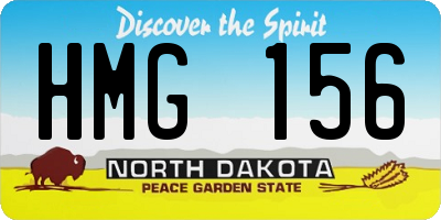 ND license plate HMG156