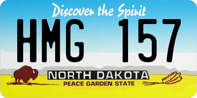 ND license plate HMG157