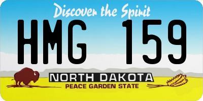 ND license plate HMG159