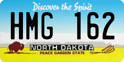 ND license plate HMG162