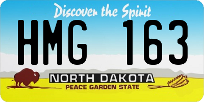 ND license plate HMG163