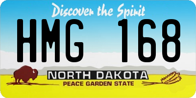 ND license plate HMG168