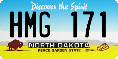 ND license plate HMG171