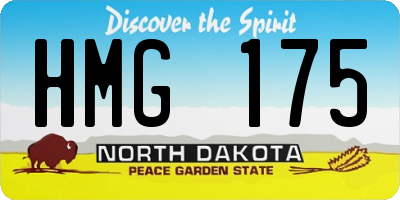 ND license plate HMG175