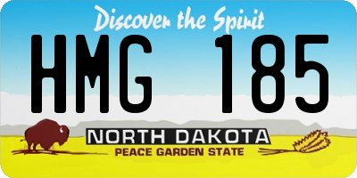 ND license plate HMG185