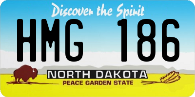 ND license plate HMG186