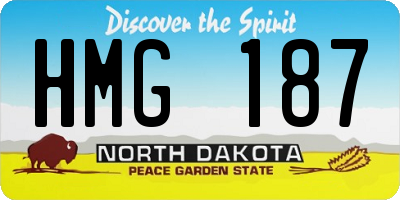 ND license plate HMG187