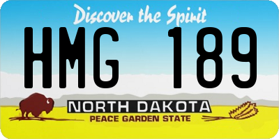 ND license plate HMG189