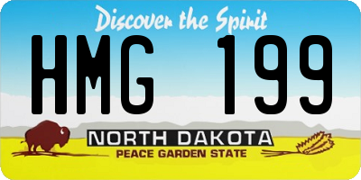 ND license plate HMG199