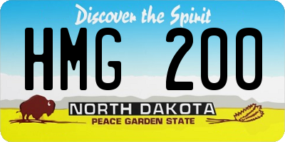 ND license plate HMG200