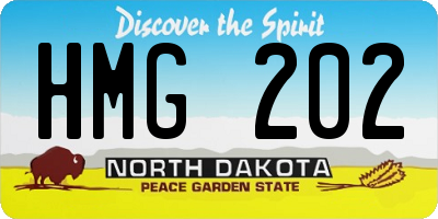 ND license plate HMG202