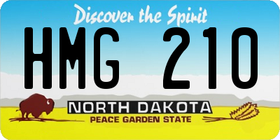 ND license plate HMG210