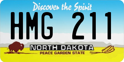 ND license plate HMG211