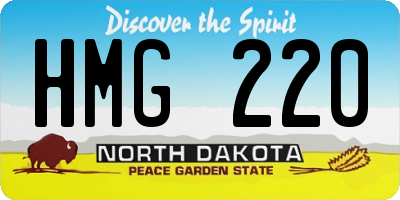 ND license plate HMG220