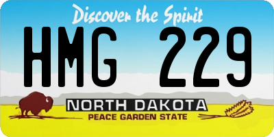 ND license plate HMG229