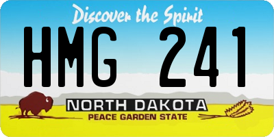 ND license plate HMG241