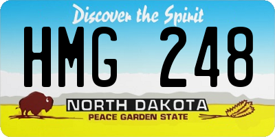 ND license plate HMG248