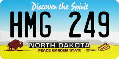 ND license plate HMG249