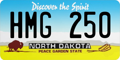 ND license plate HMG250