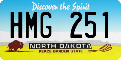 ND license plate HMG251