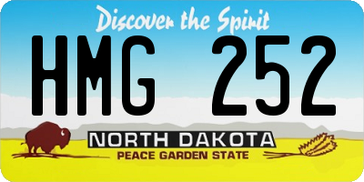 ND license plate HMG252