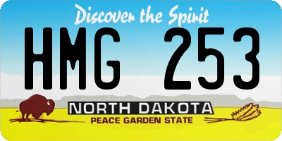 ND license plate HMG253