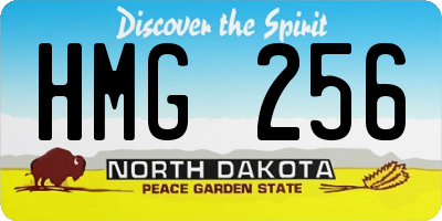 ND license plate HMG256