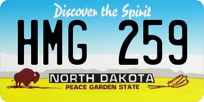 ND license plate HMG259