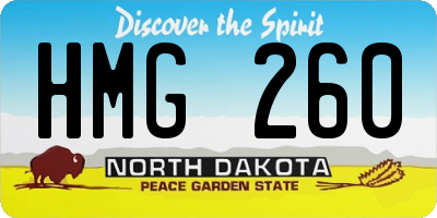 ND license plate HMG260