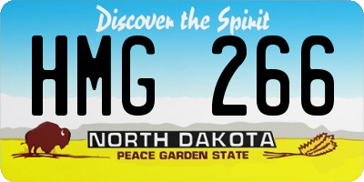 ND license plate HMG266