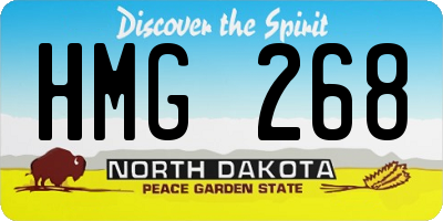 ND license plate HMG268