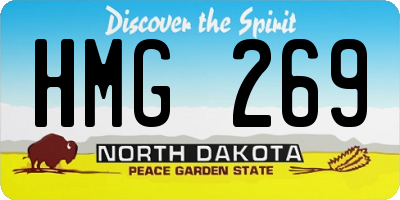 ND license plate HMG269