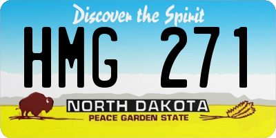 ND license plate HMG271