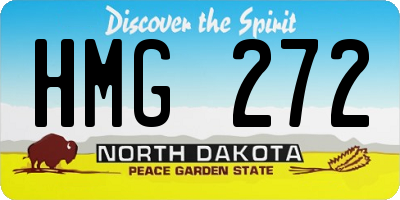 ND license plate HMG272