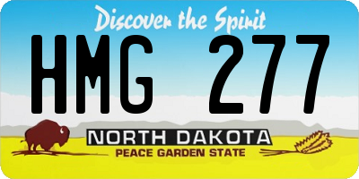 ND license plate HMG277