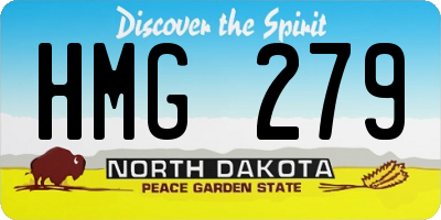 ND license plate HMG279