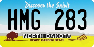 ND license plate HMG283