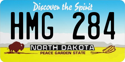 ND license plate HMG284