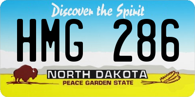 ND license plate HMG286