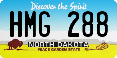 ND license plate HMG288