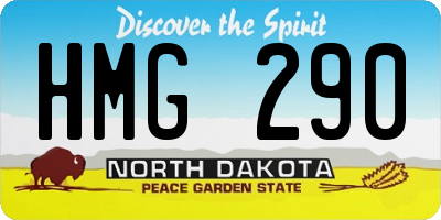 ND license plate HMG290