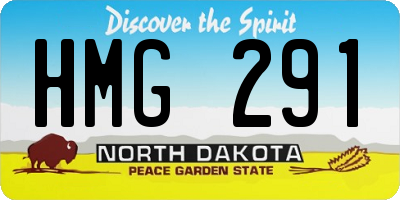 ND license plate HMG291