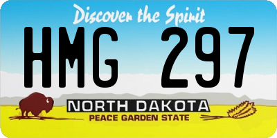 ND license plate HMG297