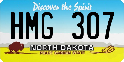 ND license plate HMG307