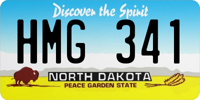 ND license plate HMG341
